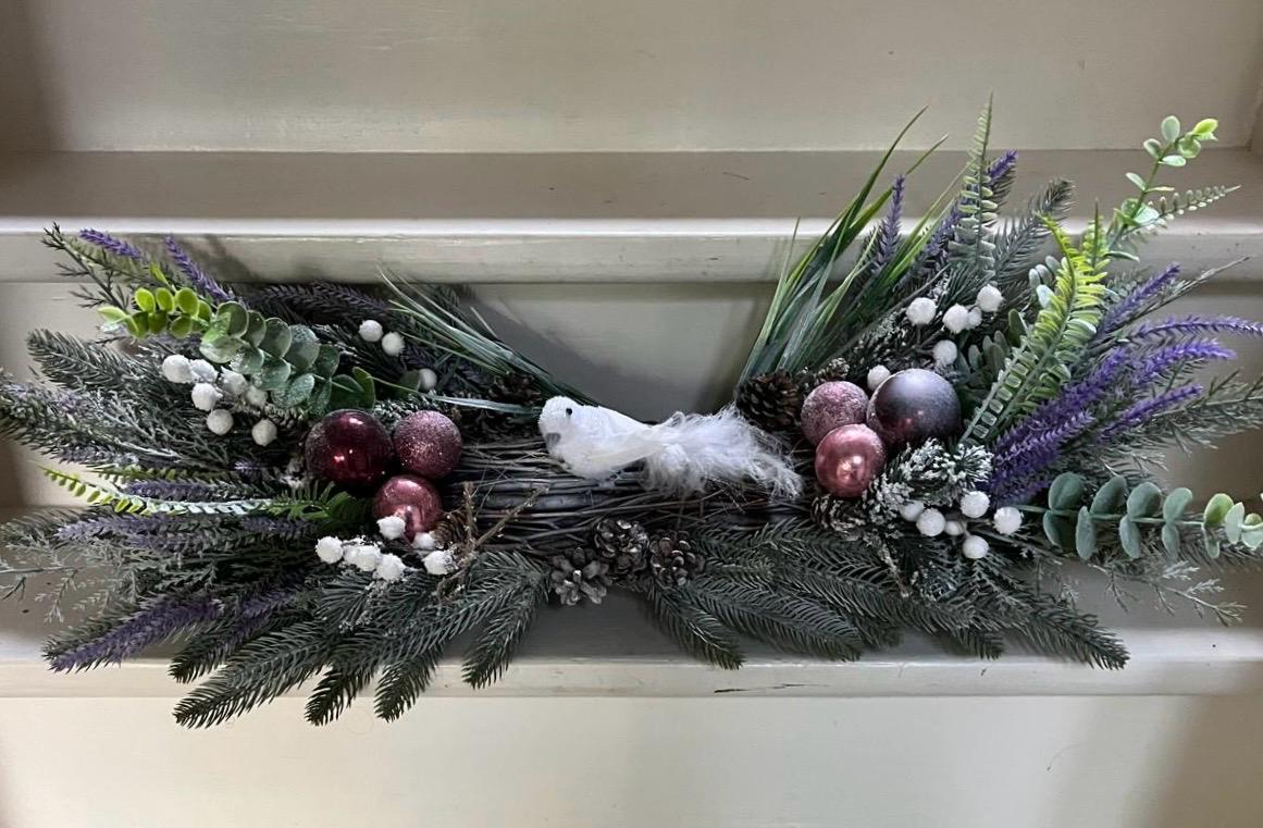 Kerststuk Snow Bird