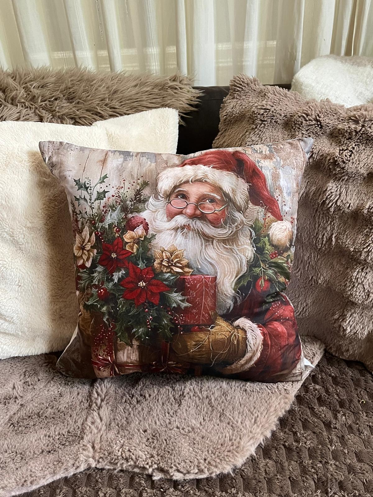 Kerstkussen Santa Claus