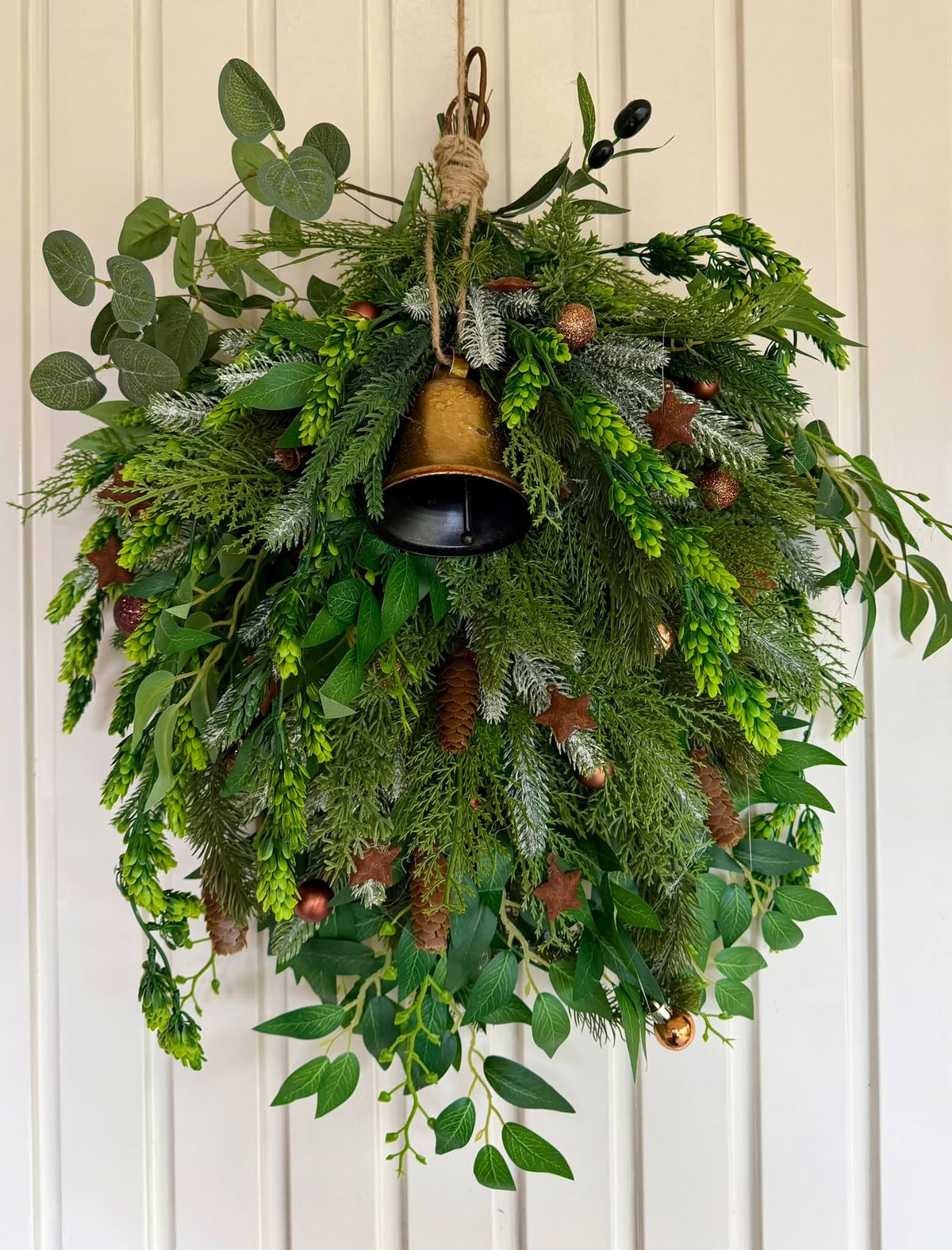 Kersttoef Golden Winter Bell xxl
