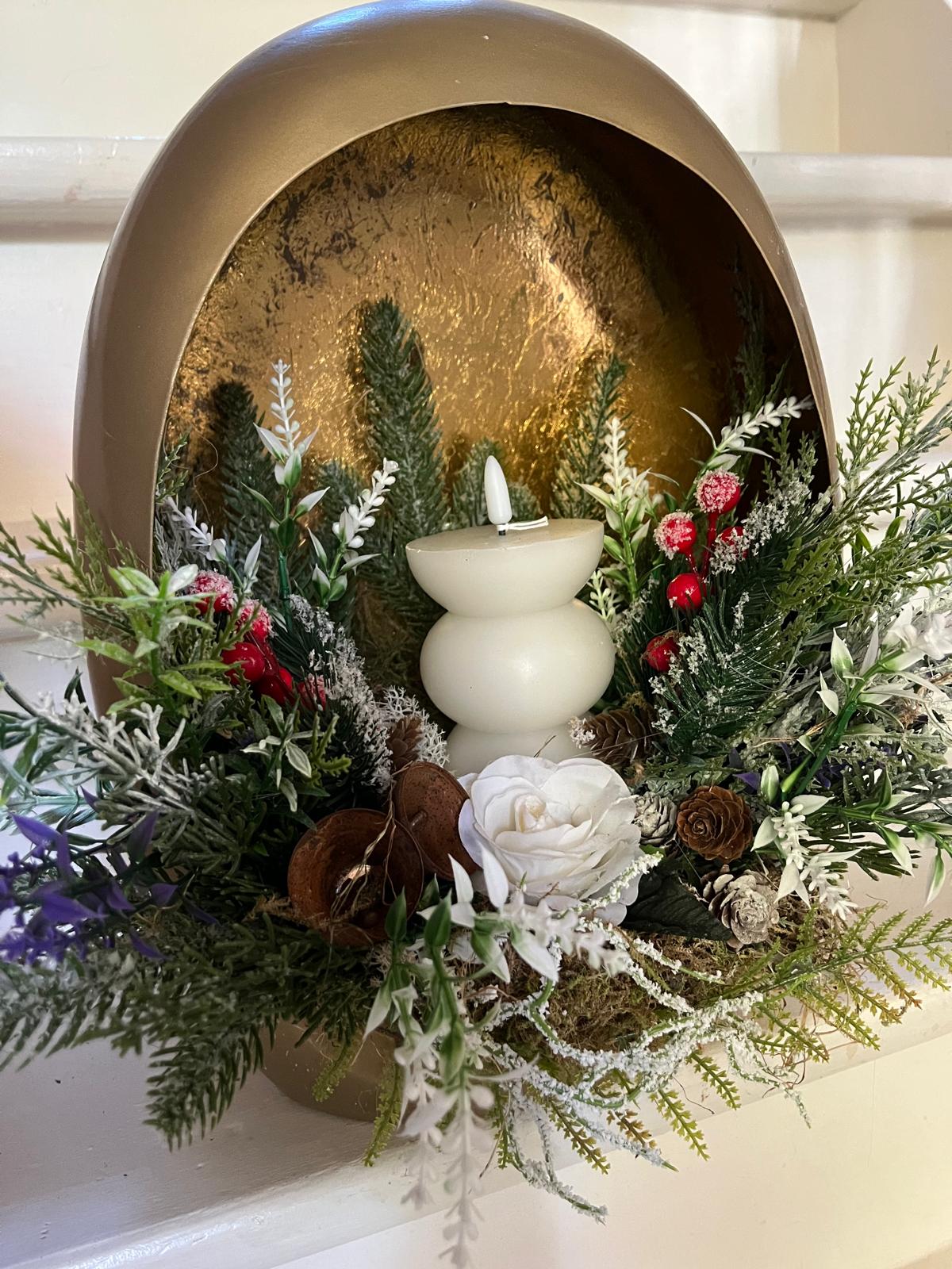 Kerststuk Golden Star