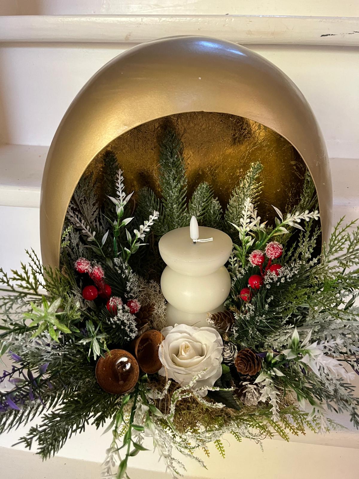 Kerststuk Golden Star