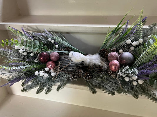 Kerststuk Snow Bird