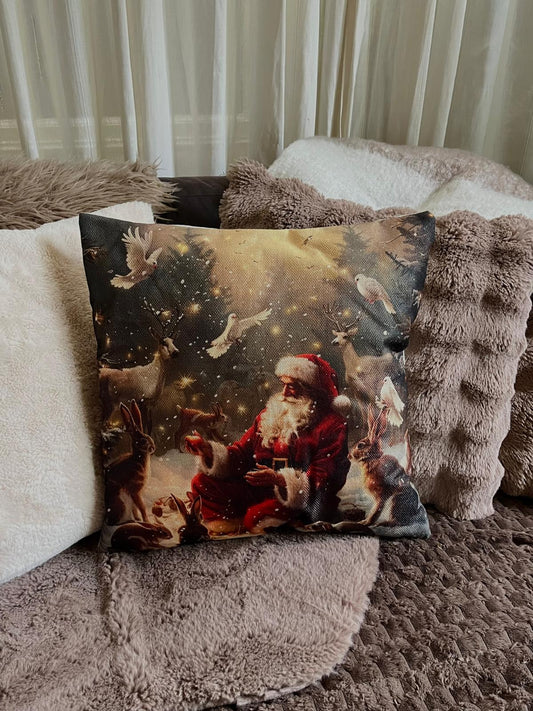 Kerstkussen Sharing Santa Claus