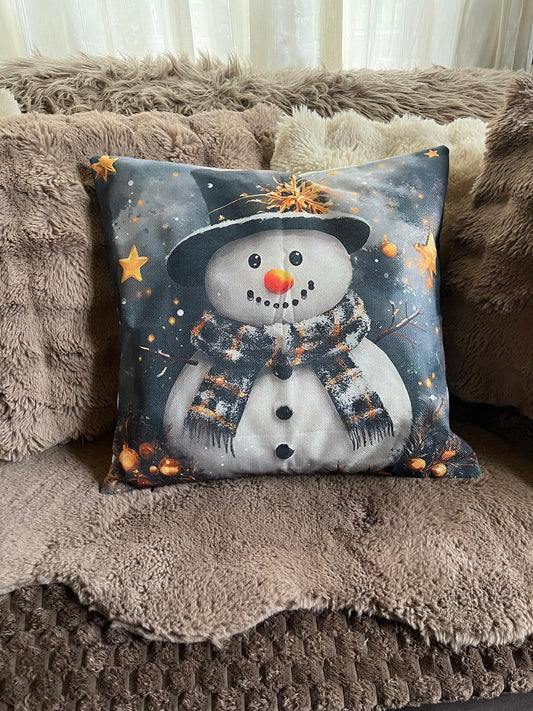 Kerstkussen Snowman
