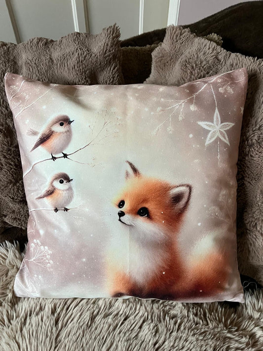Kerstkussen Cute fox