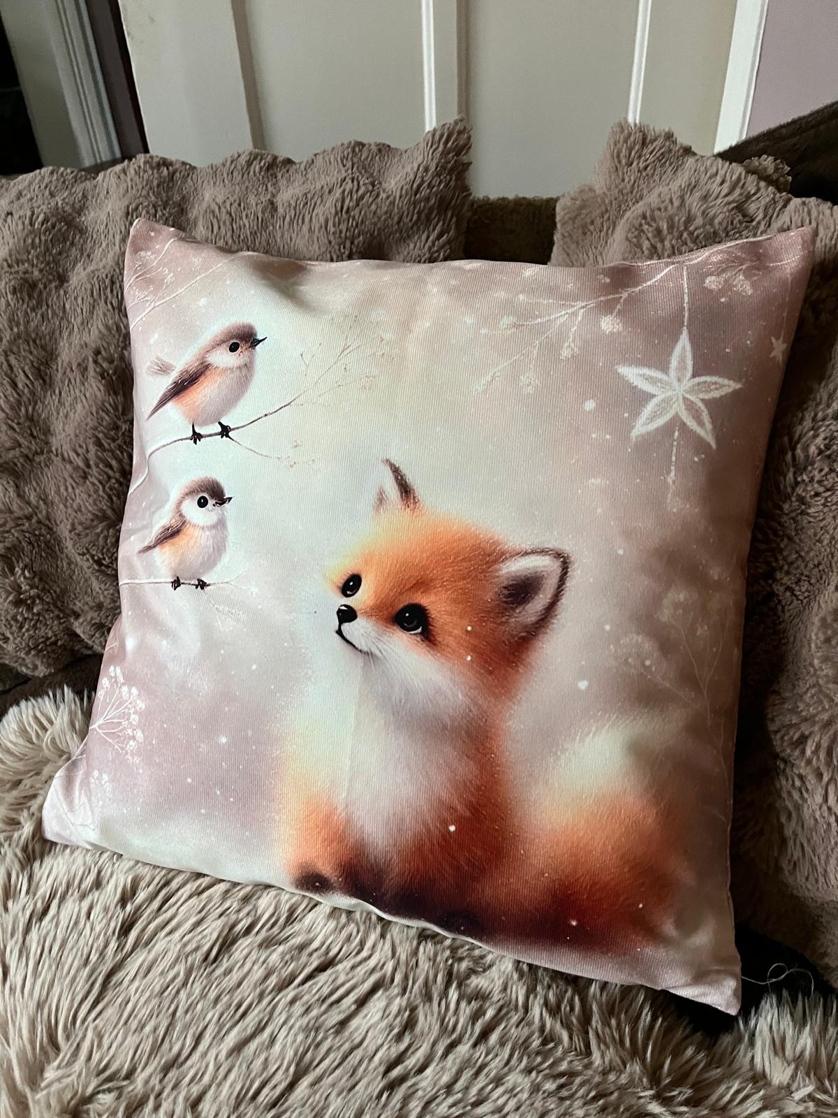 Kerstkussen Cute fox